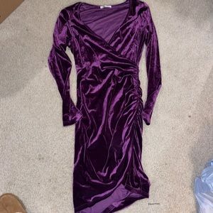 Purple velvet dress